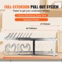 VEVOR Almacenamiento extensible para tapas de ollas, organizador de sartenes de 2 niveles, 30,5 x 57,5 ​​x 46,5 cm, estante para ollas con divisor ajustable, estante para ollas, utensilios de cocina p