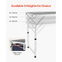 VEVOR Mesa de Cocina Plegable para Exteriores, Altura en 3 Niveles, Estación de Cocina Portátil Liviana Aluminio con Organizador de Almacenamiento, Asa de Transporte, para Barbacoa, Fiesta, Azul