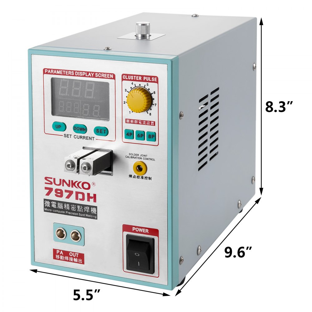 Soldador De Baterias Sunkko 797dh Soldadura De Puntos Por Pulsos 18650 3.2kw
