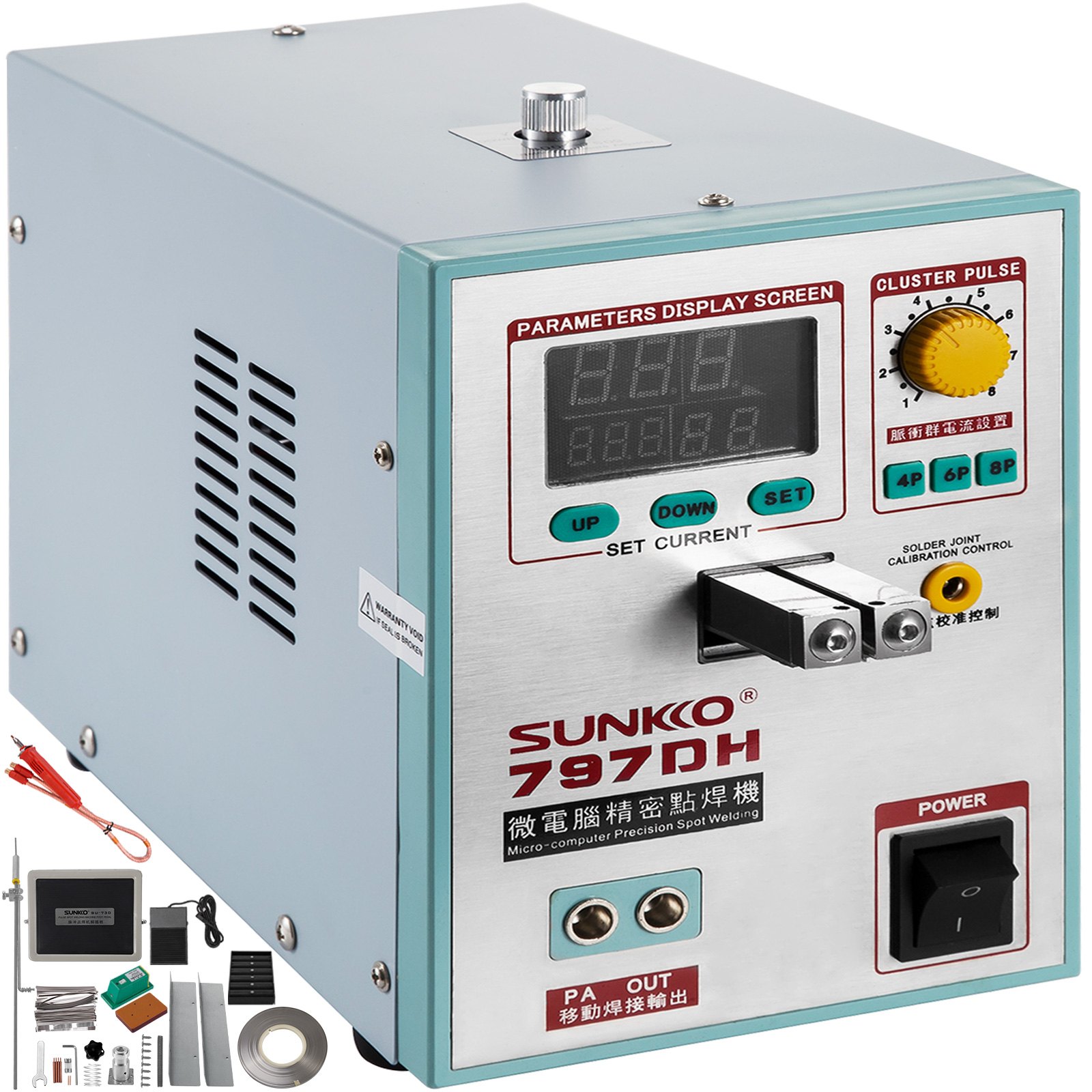 Soldador De Baterias Sunkko 797dh Soldadura De Puntos Por Pulsos 18650 3.2kw
