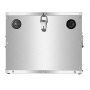 VEVOR Caja de Batería Grupo 24/31 Caja para Baterías Marinas con Cerradura, Asas, Orificios para Cables con Ojales de Goma y Carcasa de Acero Inoxidable para Coches, Barcos y Motores de Arrastre