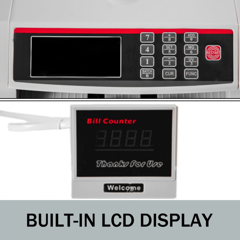 Contador Detector De Billetes Falsos Automático Lcd Extra 1000pcs/min Uv Y Mg