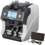 VEVOR Máquina Detector y Contador de Billetes Falsos Automático Comercial 50W Contador de Dinero 800/1000 Piezas / min Contadores de Billetes Verticales 25,5 x 28 x 27 cm Contadora Detectora