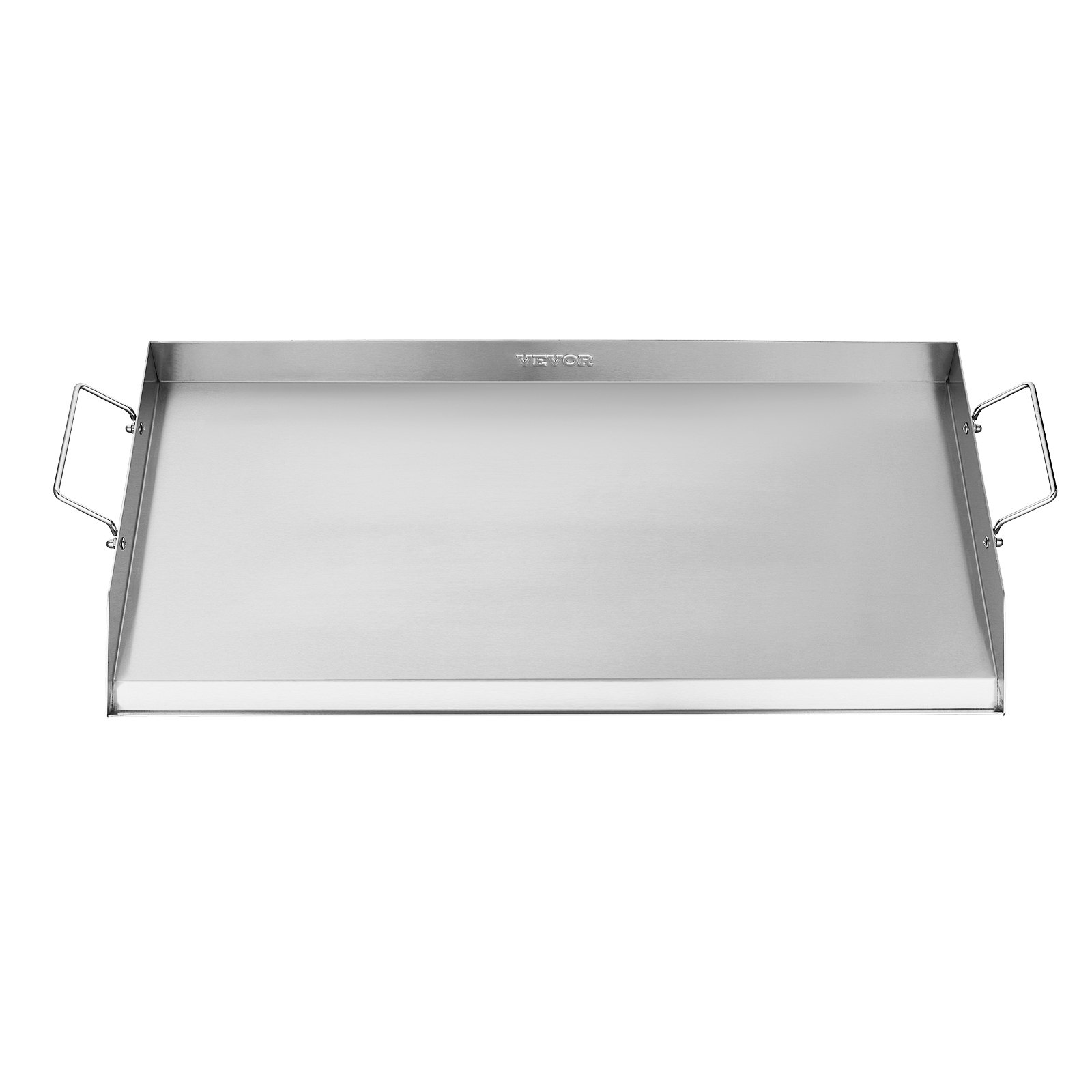 VEVOR Parrilla de Acero Inoxidable Universal Rectangular 809 x 370 mm con Superficie Plana, Plancha de Gas para Barbacoa, Utensilios de Cocina Familiares Portátiles con Asa, Alta Compatibilidad