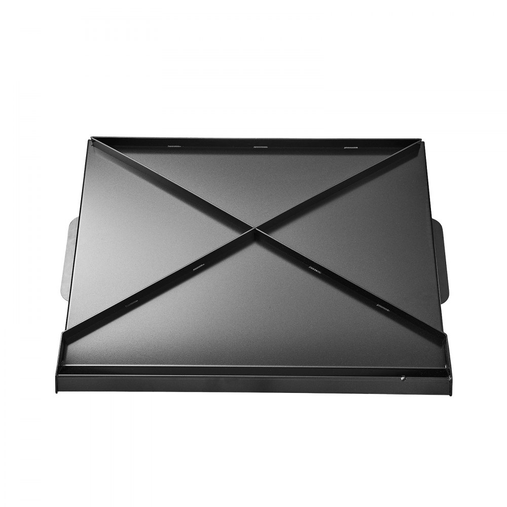 VEVOR Parrilla Duradera de Acero al Carbono Universal Rectangular de 502 x 370 mm con Superficie Plana, Plancha de Gas para Barbacoa, Utensilios de Cocina Familiares Portátiles con asa, Negro