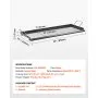 VEVOR Parrilla de Acero al Carbono Universal Rectangular 812 x 310 mm con Superficie Plana, Plancha de Gas para Barbacoa, Teppanyaki, Utensilios Cocina Familiares Portátiles con Asa, para Cocción