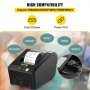 VEVOR Impresora Térmica de Ticket 58 mm Impresora Térmica Recibos ESC/POS Impresora Térmica Impresora térmica de Recibos Impresora Térmica Inalámbrica 193 x 136 x 122 mm Impresora Portátil