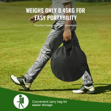 VEVOR Red de Práctica de Golf, Red de Práctica de Golf Emergente Portátil para Interiores y Exteriores, Red de Ayuda para Golpear Golf con Objetivo y Bolsa de Transporte para Columpio de Entrenamiento