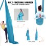 VEVOR Hamaca aérea de yoga 5x2,8 m Kit de columpio de yoga con inversión de danza aérea Nylon 100 g/m² Carga 1000 kg Vuelo aéreo antigravedad para fitness Culturismo Pilates Gimnasio Estudio, Azul