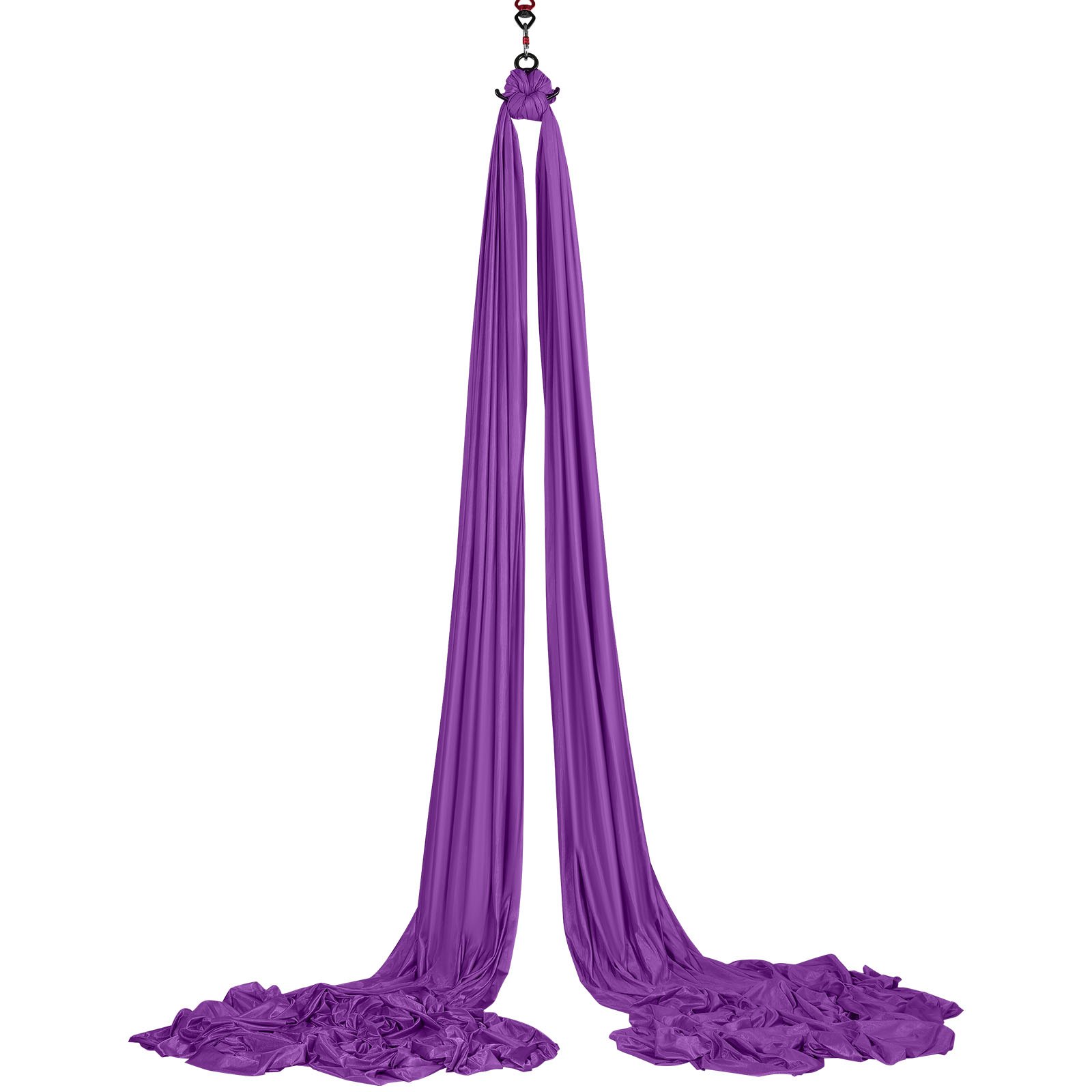 VEVOR Hamaca aérea de yoga 8x2,8 m Kit de columpio de yoga con inversión de danza aérea Nylon 100 g/m² Carga 1000 kg Vuelo aéreo antigravedad para fitness Culturismo Pilates Gimnasio Estudio, Púrpura