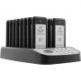 VEVOR Restaurant Pager System, Wireless Queue Signal with 500m Range, Beeper for Answering Guest Calls with Vibration and Flashing, 16 Pagers for Food Trucks, Churches