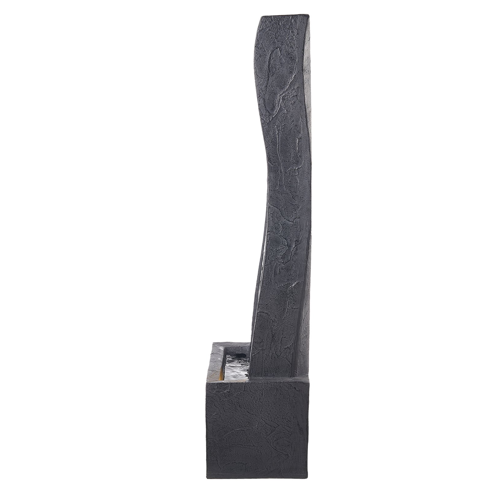 VEVOR Fuente de Agua para Exteriores, 98 cm de Altura, Fuente de Cascada Moderna de Una Sola Capa con Base de Roca, Luz LED y Bomba para Jardín, Patio, Decoración del Hogar, Exterior, Negro