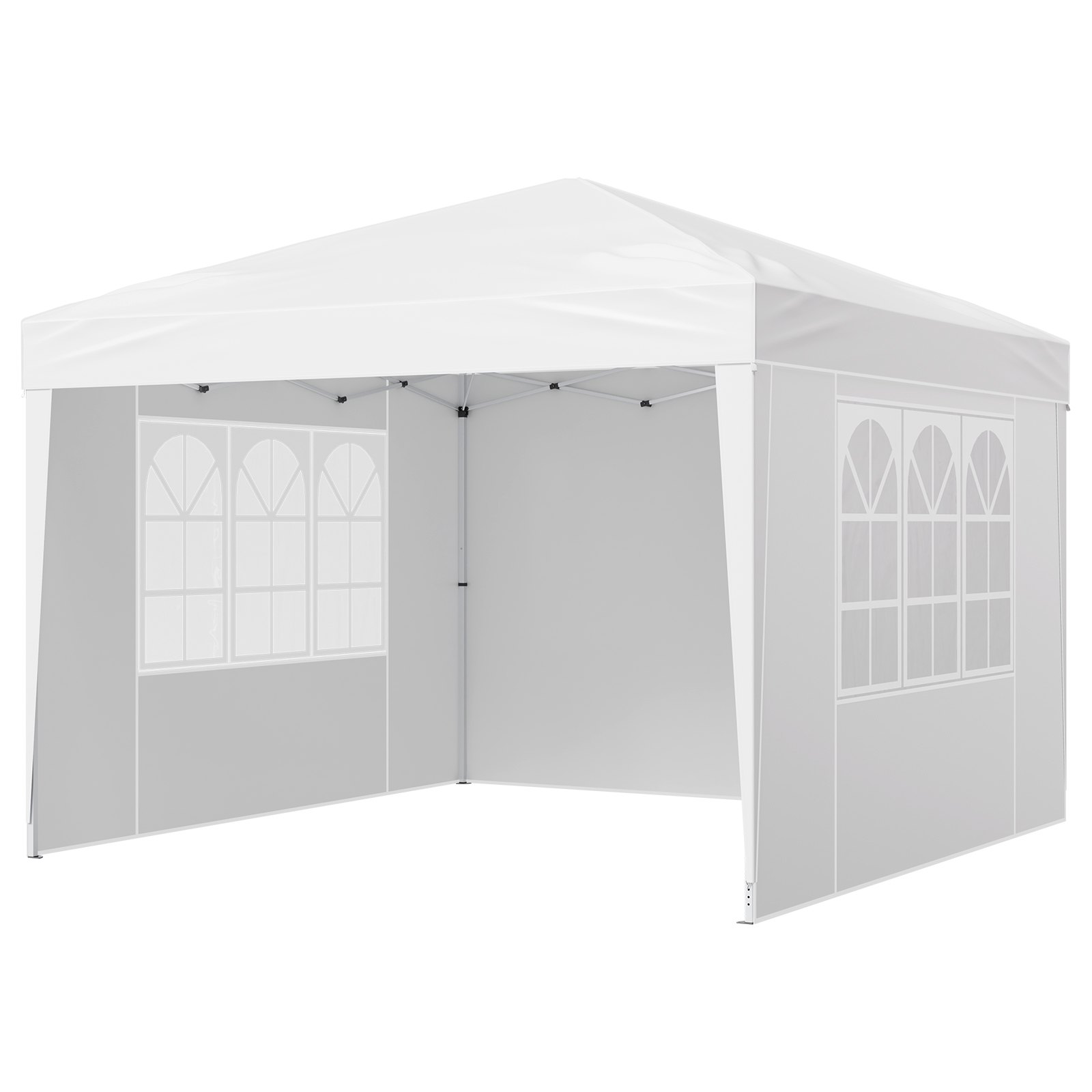 VEVOR Carpa Plegable Emergente de 2,95 x 2,95 x 2,63 m para Exterior, Blanco