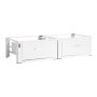 VEVOR Soporte para Lavadora Alto de 310 mm, Base de Lavadora de Acero Resistente, Capacidad de Carga de 150 kg, Pedestal Universal para Secadora con Cajón, Patas Antideslizantes, 2 Piezas, Blanco
