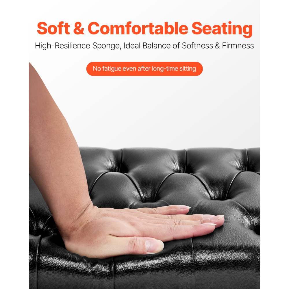 VEVOR Piano Bench, 750x360x515 mm, Duet Keyboard Piano Chair, 51 to 59 cm Adjustable Height, Padded Cushion, Storage Compartment for Sheet Music, Wooden Piano Bench, for Dressing Table, Bedroom