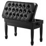 VEVOR Banco de Piano 750x360x515-595 mm Silla de Piano con Cojín Acolchado de Alta Densidad Almacenamiento para Libros de Música Taburete de Madera para Piano para Tocador, Sala de Estar, Dormitorio