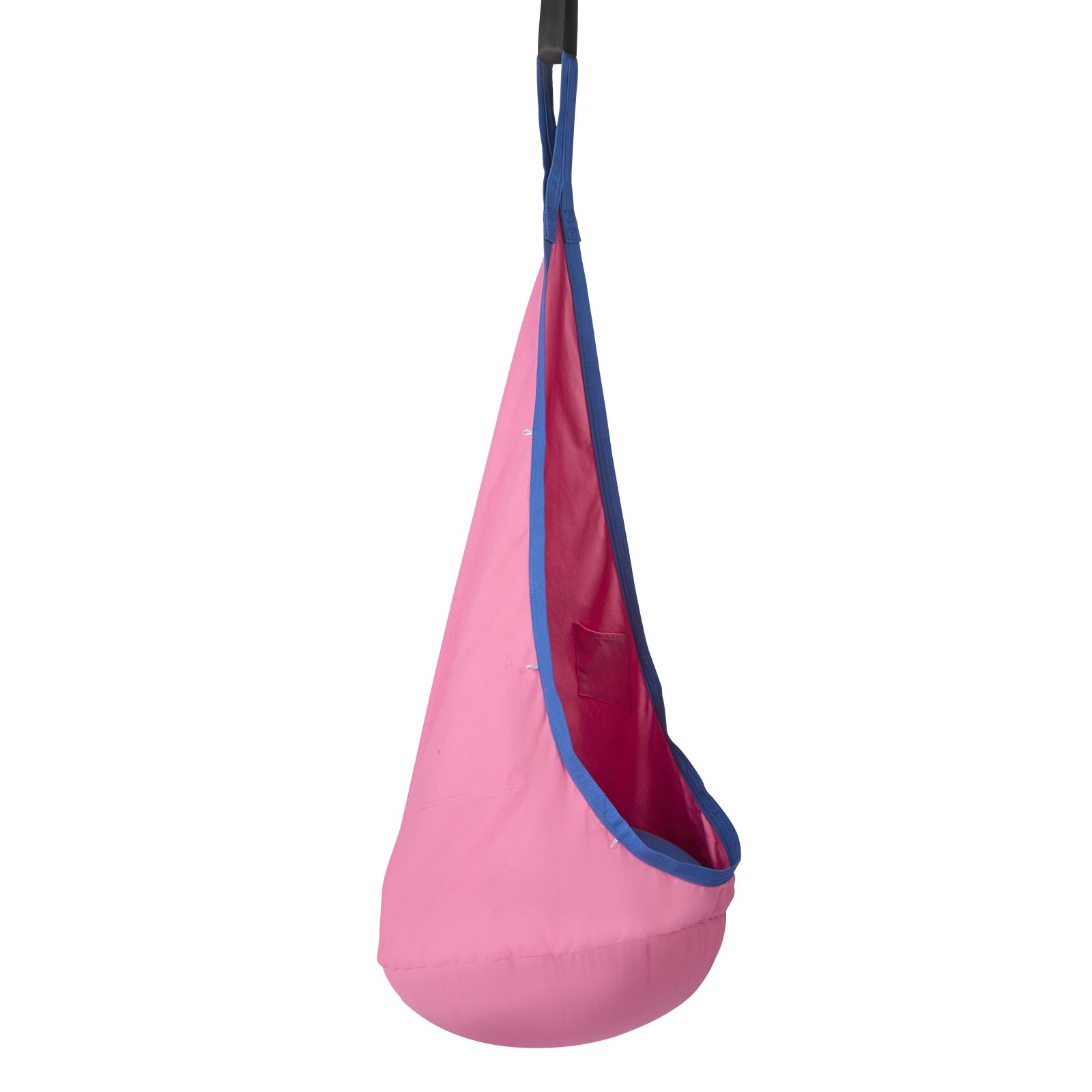 VEVOR Hamaca Nido para Niños 70x160 cm Asiento Colgante para Hamaca con Cadena de Luces LED Columpio Interior y Exterior Carga de 54 kg 100% Algodón para Dormitorio, Terraza, Jardín, Bosque, Rosa