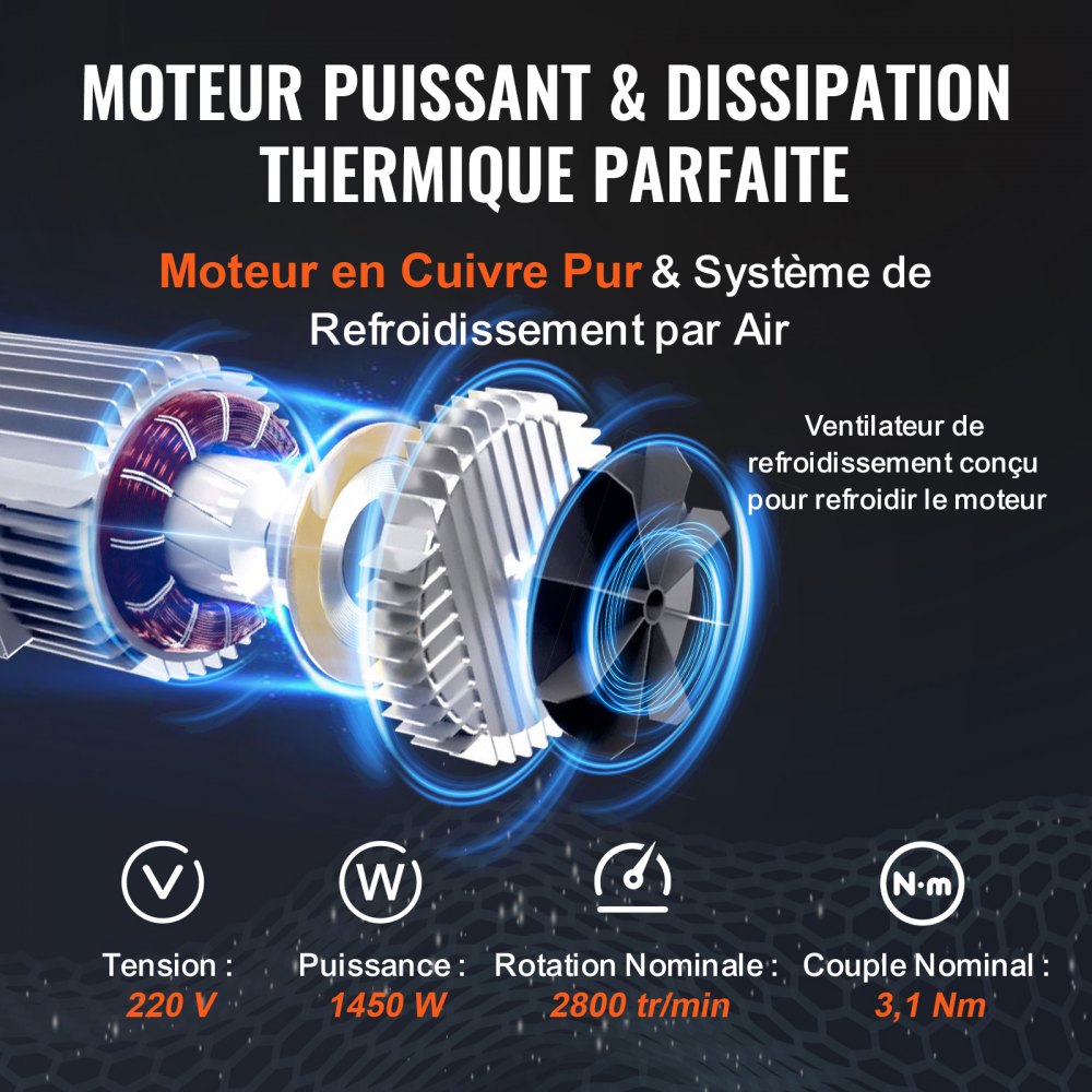 VEVOR Polipasto Eléctrico de Cable Capacidad de 800kg Polipasto 1450 W con Mando a Distancia Inalámbrico 10 m/min Altura de Elevación 12m Cable Único Motor para Garajes Almacenes Plantas