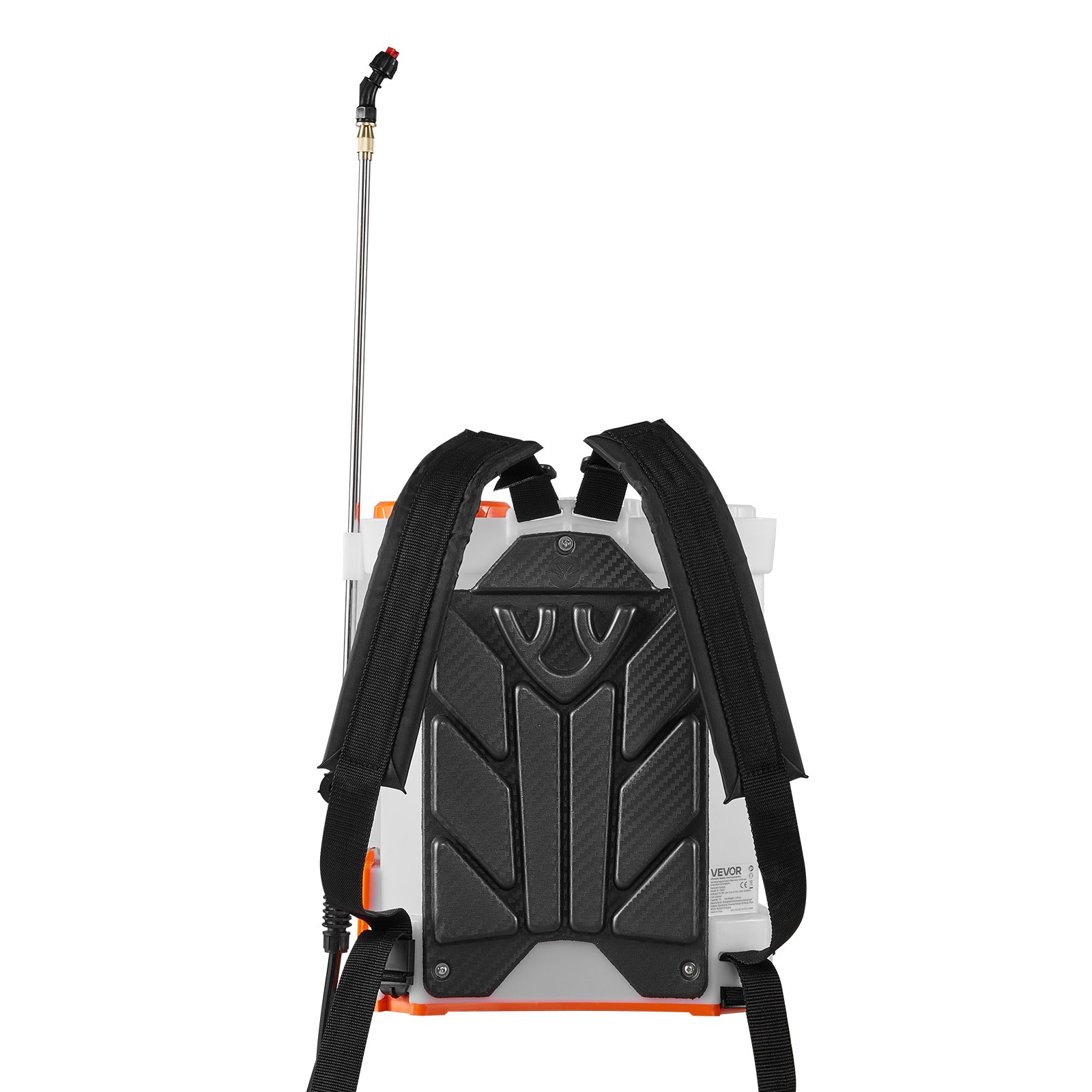VEVOR Pulverizador de Mochila a Batería, Pulverizador Eléctrico de Mochila Portátil de 12 L con 2 Varillas Retráctiles y 5 Boquillas, Ajustable de 0-90 PSI, 2 Horas de Autonomía para Jardín, Césped