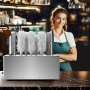 VEVOR Pulidora de Copas de Vino con 8 Cepillos Pulidora de Copas Eléctrica Comercial de 660 tazas/hora para Copas de Champán, Vasos de Cerveza, Jarras, para Bares, Restaurantes, Cocinas