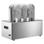 VEVOR Pulidora de Copas de Vino con 8 Cepillos Pulidora de Copas Eléctrica Comercial de 660 tazas/hora para Copas de Champán, Vasos de Cerveza, Jarras, para Bares, Restaurantes, Cocinas
