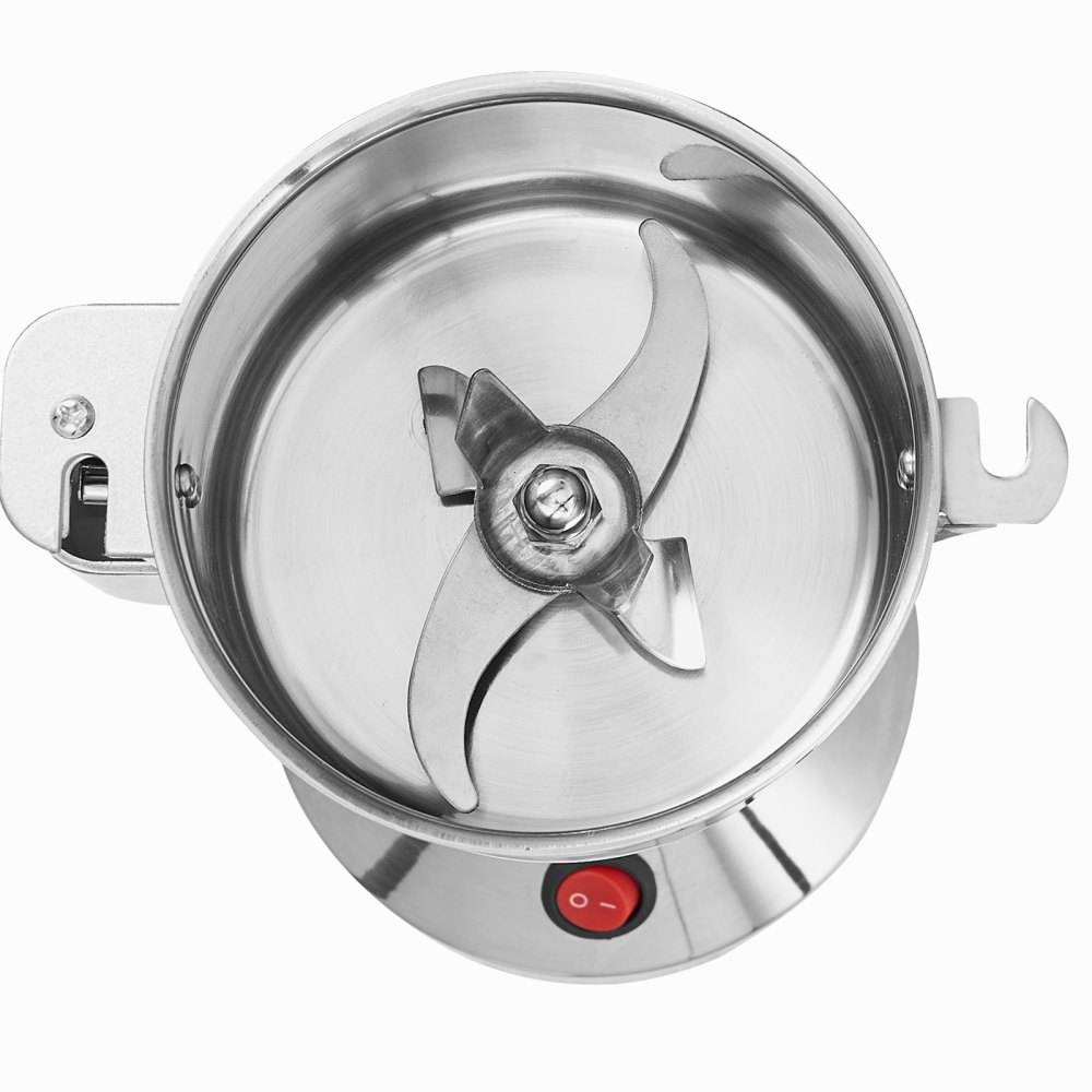 VEVOR electric grain mill, high-speed spice mill with 850 W, stainless steel pulverizer, for dry grains, spices, muesli, coffee, corn, pepper, 163 x 135 x 345 mm