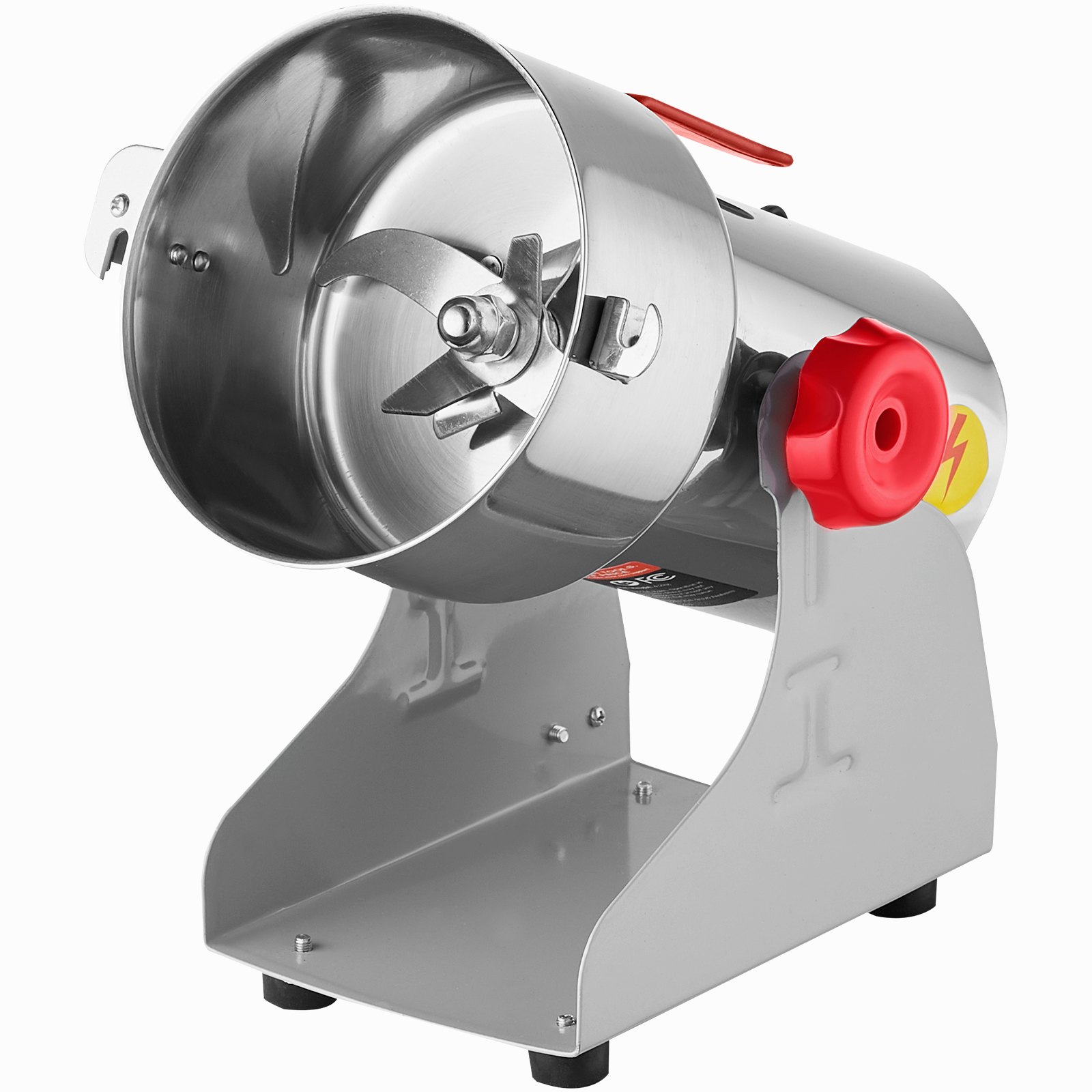 VEVOR Molinillo de Especias Comercial Capacidad de 500 g Molinillo de Cereales Eléctrico 2000 W Molinillo de Alta Velocidad 28000 rpm para Granos Secos Especias Cereales Café Maíz Pimienta