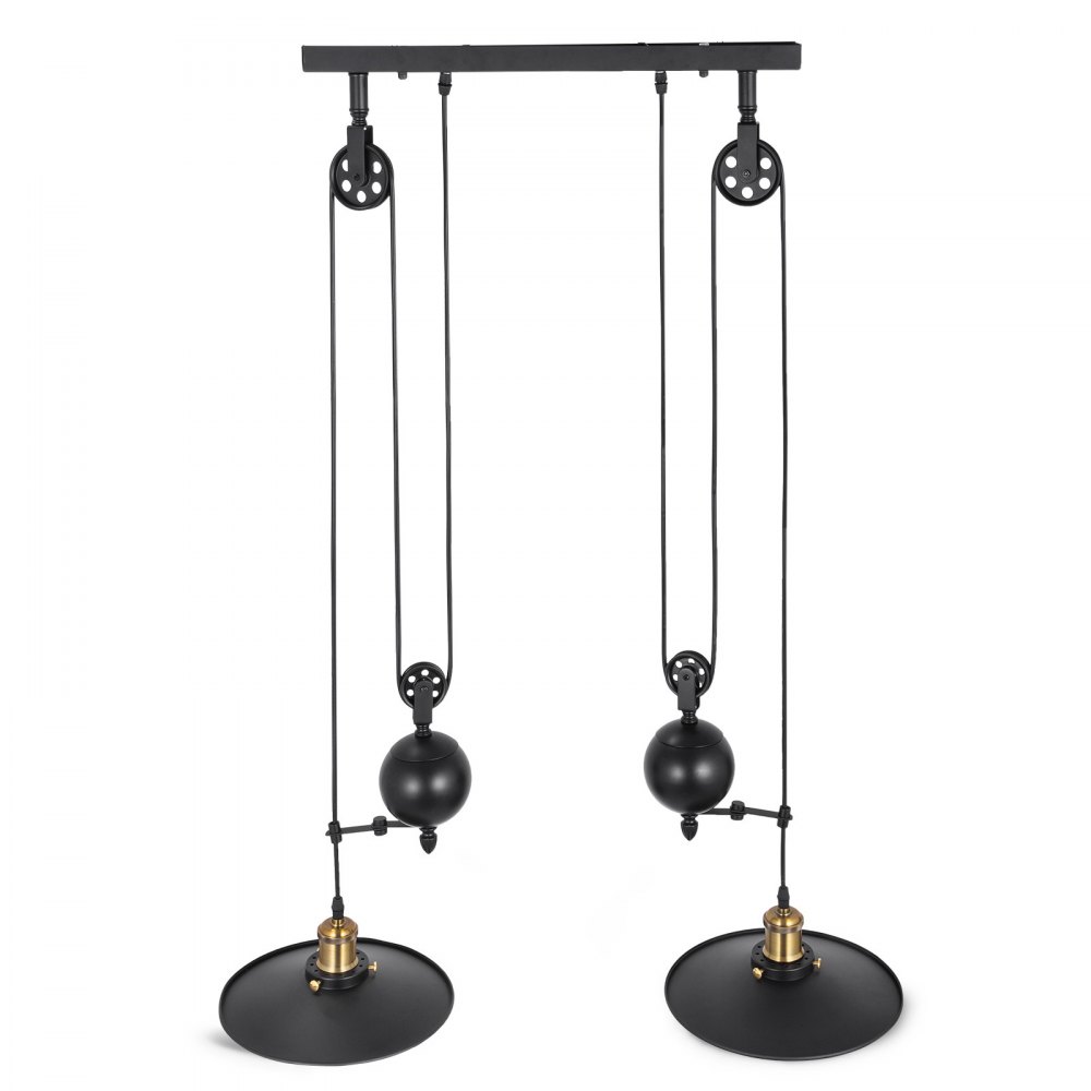 Luz Colgante De Polea Lámpara De Techo Vintage Cable Ajustable Iluminación