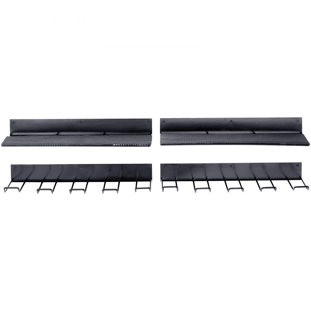 VEVOR Estante para Herramientas Eléctricas de Pared 4 Ranuras Organizador de Almacenamiento para Taller Garaje, 2 Capas para Taladro Inalámbrico, Estación de Carga de Batería, Destornillador, Alicates