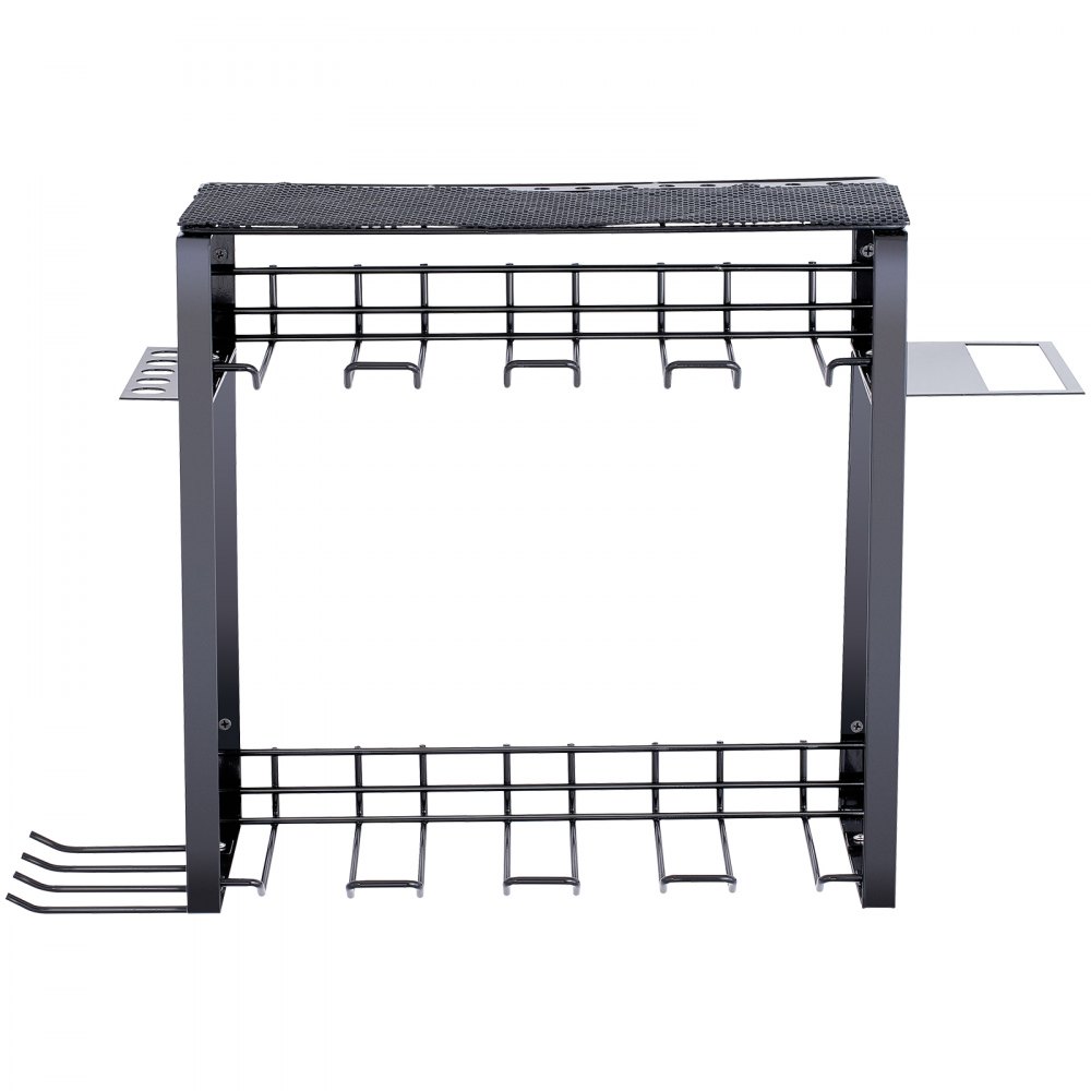 VEVOR Estante para Herramientas Eléctricas de Pared 8 Ranuras Organizador de Almacenamiento para Taller Garaje, 3 Capas para Taladro Inalámbrico, Estación de Carga de Batería, Destornillador, Alicates