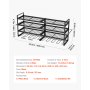 VEVOR Organizador de Herramientas Eléctricas de Pared, Estante de Almacenamiento de 4 Capas con 8 Portabrocas, para Destornillador, para Garaje, Banco de Trabajo y Taller, 928,5 x 200 x 420 mm