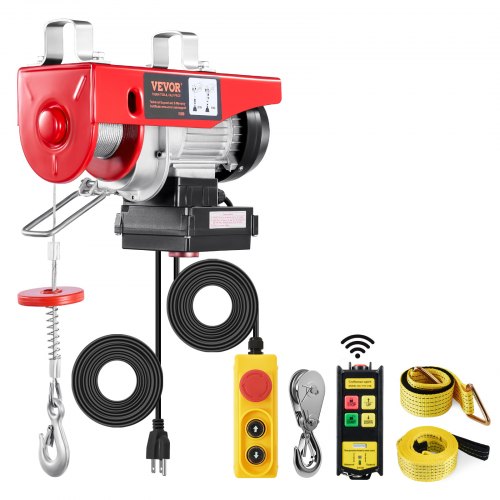 VEVOR Polipasto Eléctrico 200kg con Control Remoto Inalámbrico y con Cable 4,2m