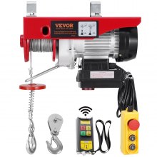 VEVOR Polipasto Eléctrico 200kg con Control Remoto Inalámbrico y con Cable 4,2m