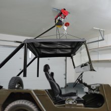 VEVOR Polipasto Eléctrico Carga de 200 kg Cabrestante Eléctrico 230 V Control Remoto Inalámbrico y con Cable de 4,2 m Parada de Emergencia Polipasto Elevador para Garaje, Almacén, Fábrica