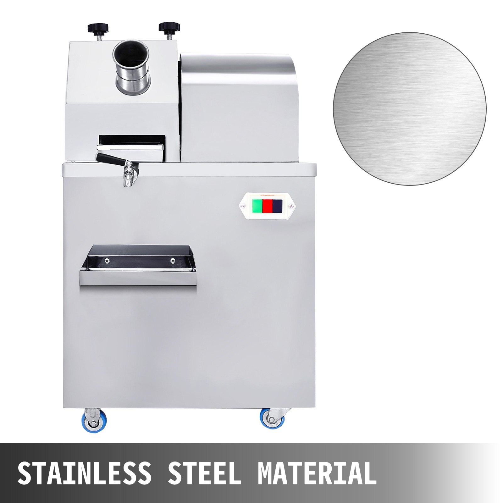 VEVOR Exprimidor de Azúcar de Caña de Azúcar, 220 V / 50 HZ Extractor de Jugo de Caña de Azúcar 750 W, Exprimidor Eléctrico de Caña de Azúcar de Acero Inoxidable, Tamaño de la Máquina 48 x 38 x 78 cm