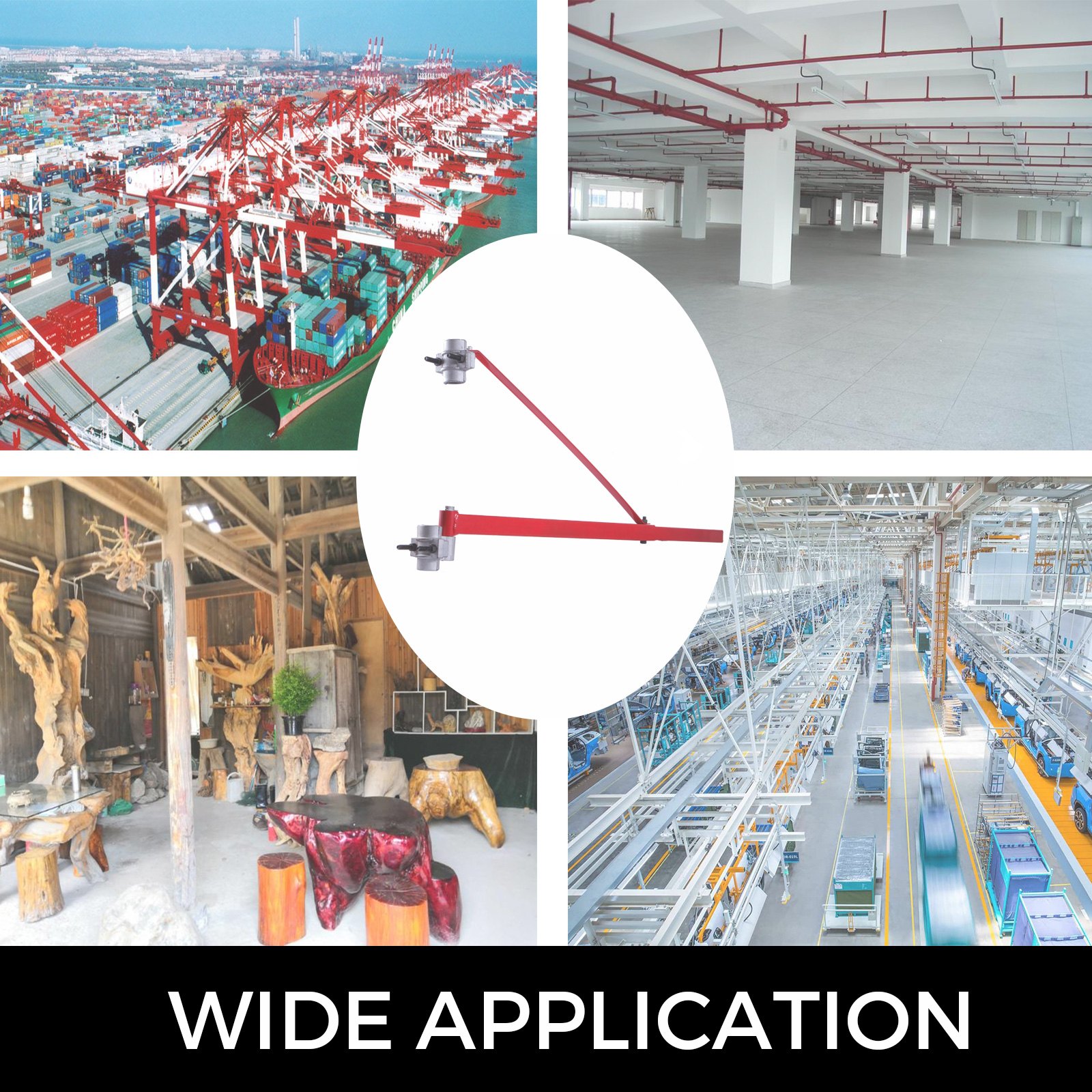 Brazo Para Polipasto Soporte Del Elevación Eléctrica Cabrestante 180° Giratorio