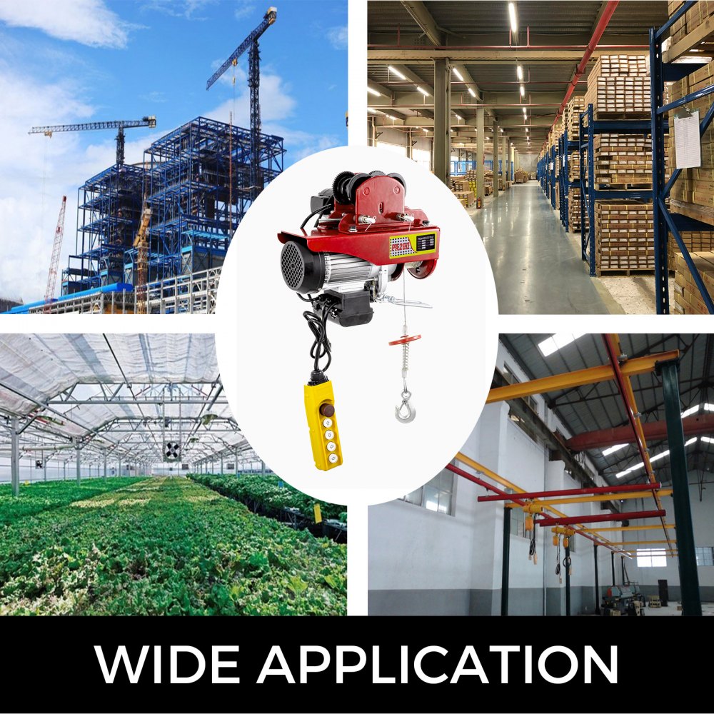 Polipasto Eléctrico Con Carro 200kg/440lb 6m/12m Control Remoto Cabrestante 510w