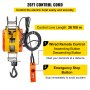 VEVOR Polipasto Eléctrico Cabrestante Eléctrico 230kg con Sistema de Tracción de Cable de 30m, Elevador Eléctrico Capacidad 507 lb/ 230 kg, Montacargas Eléctrico para Garage