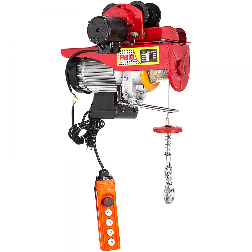 Polipasto Eléctrico de 500kg / 1100 lb, con Carro Eléctrico de 0,5 T / 1100 lb Rojo