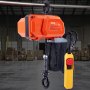 VEVOR Polipasto Eléctrico de Cadena 205W Capacidad de Carga 149,7kg Altura Máxima de Elevación 3m Grúa Puente Monofásico con Cadena G80 Control Remoto con Cable de 3m para Garaje, Taller, Hotel