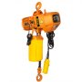 VEVOR Polipasto Eléctrico de Cadena 1,1kW Capacidad de Carga 149,7kg Altura Máxima de Elevación 1 T Grúa Puente Monofásico con Cadena G80 Control Remoto con Cable de 3,3m para Garaje, Taller, Hotel
