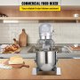 VEVOR Batidora Amasadora repostería Profesional de 3 Velocidades Soporte Comercial Acero 20L Robot de Cocina con Protector para Salpicaduras Batidora de Varillas 520x420x760mm
