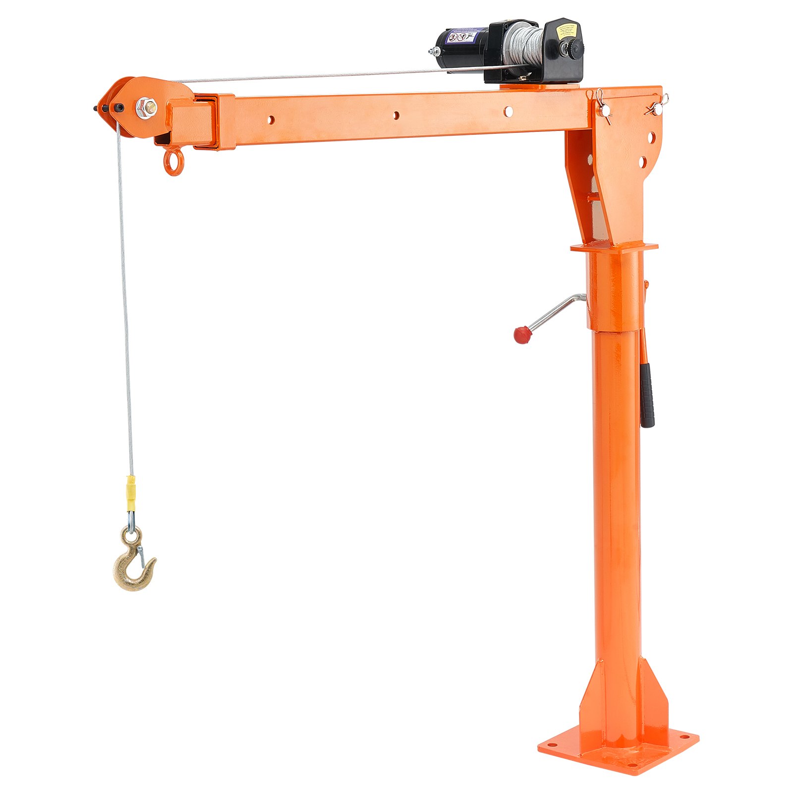 VEVOR electric loading crane, 499kg, pickup crane with 1587kg electric winch, steel lifting crane for pickup trucks, 360° swivel, for lifting goods on construction sites or in factories