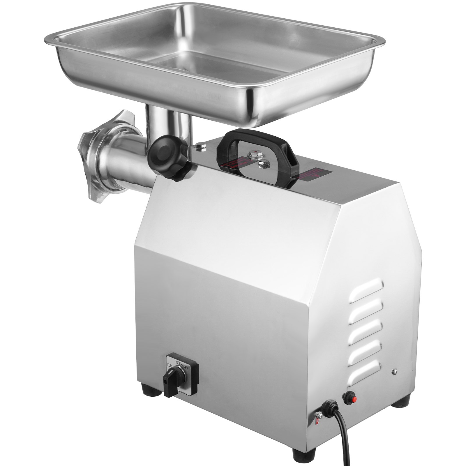 VEVOR Picadora de Carne 1100W Picadora Eléctrica Multifuncional 360 kg/h con 2 Cuchillas 2 Placas de Picado Empujador de Salchichas de Acero Inoxidable para Picar Rápidamente Carne Cebolla Ajo Hierbas