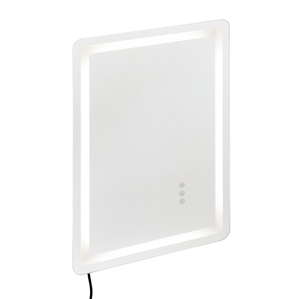 VEVOR Espejo de Tocador de Baño LED, con Iluminación Frontal y Retroiluminada, con Memoria y Luces, Temperatura Regulable de 3 Colores sin Niveles, 10% - 100%, Montado en la Pared, 500 x 700 x 26 mm