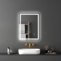 VEVOR Espejo de Tocador de Baño LED con Iluminación Frontal y Retroiluminada, con Memoria y Luces, con Temperatura Regulable de 3 Colores sin Niveles, 10-100%, Montado en la Pared, 600 x 800 x 26 mm