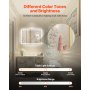 VEVOR Espejo de Tocador de Baño LED con Iluminación Frontal y Retroiluminada, con Memoria y Luces, con Temperatura Regulable de 3 Colores sin Niveles, 10-100%, Montado en la Pared, 700 x 1000 x 26 mm