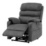 VEVOR Sillón Reclinable Eléctrico con Motor Doble y 2 Cuerdas Anticaída, Sillón Elevador con Calefacción y Masaje para Personas Mayores, Ajuste de Posición Infinito, Tamaño Mediano, Gris Oscuro