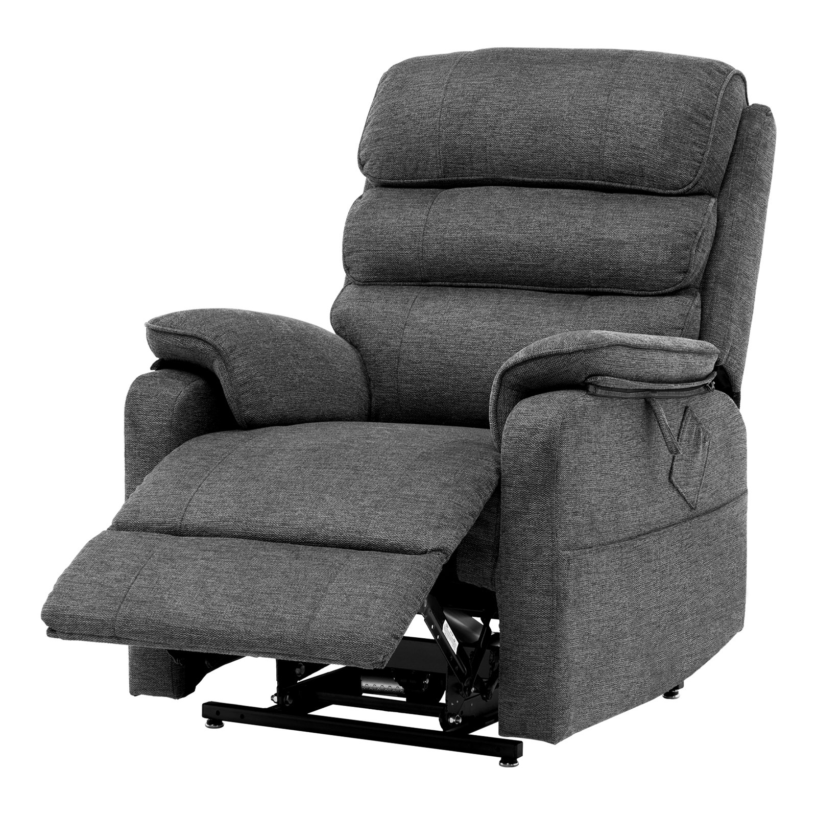VEVOR Electric Massage Chair, Recliner, Lift Chair with Heat and Massage for Seniors, Recliner with 2 Motors & 2 Anti-Fall Ropes, Stepless Position Adjustment (Medium, Dark Grey)