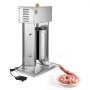 VEVOR Electric Sausage Stuffer, 25 LBS / 12 L Vertical Meat Stuffer, Stepless Speed Control and Foot Pedal, Stainless Steel Heavy Duty Sausage Filler with 4 Stuffing Tubes, for Commercial & Home Use
